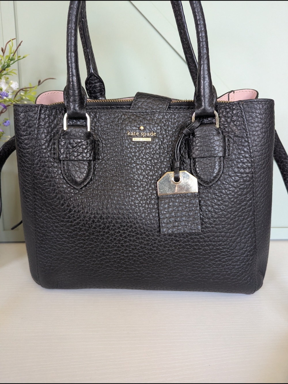 Kate Spade Black Pebbled Leather Satchel Bag - Picture 2 of 11
